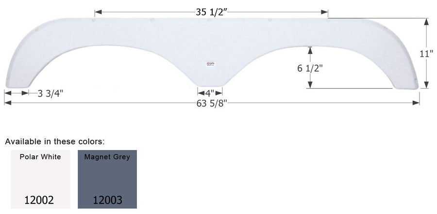 Fender Skirt ICON, Tandem, Okanagan, FS2002, Magnet Grey