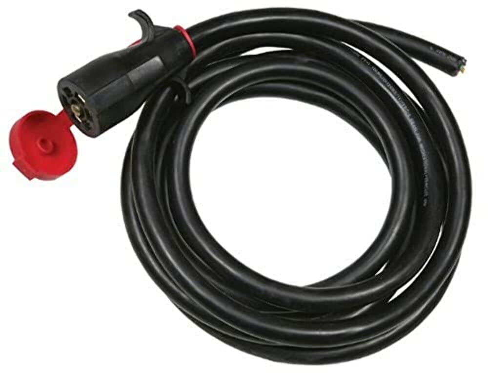 7-Way Trailer Wiring Connector Husky Towing 19430 – Trailer Side, 12 Feet Jacketed Wire, Heavy Duty Rubber, Universal Fit for 7-Way RV Blade Car-End Connectors
