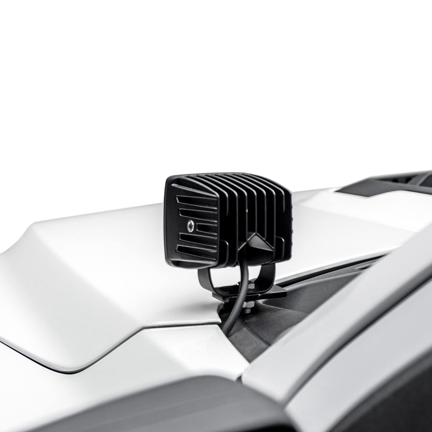 ZROADZ LED Mounting Bracket Ditch Hood Hinge - Compatible with Ford 2018-2020 F150 - to Mount (2) 3 Inch LED Pod Lights - Mild Steel Gloss Black - Bolt-On Easy Installation - PN #Z365711