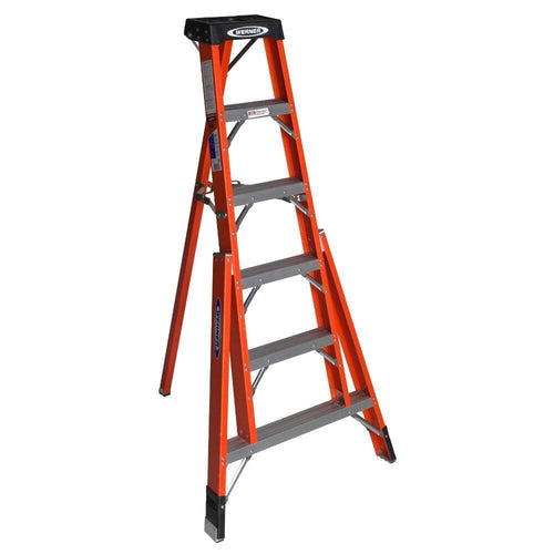 Fiberglass Tripod Ladder, Werner 6-Foot 300-Pound Duty Rating FTP6206