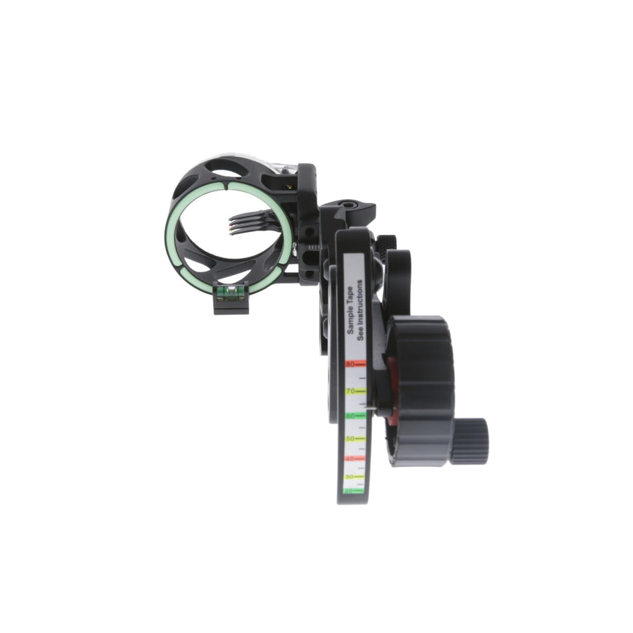 Range Rover М4 TRUGLO 4-Pin Highly-Visible Micro-Adjustable Archery Hunting Bow Sight - Adjustable Quiver Mount Included - Right-Handed