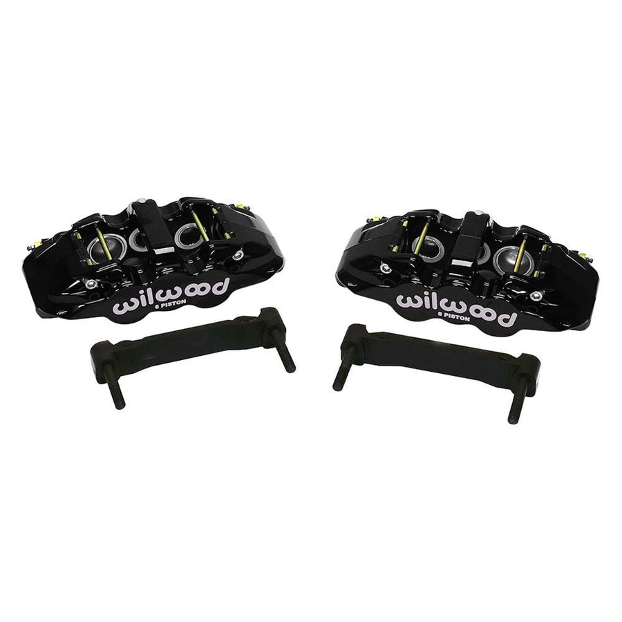 Black AERO6 Front Caliper & Bracket Kit