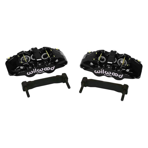 Black AERO6 Front Caliper & Bracket Kit