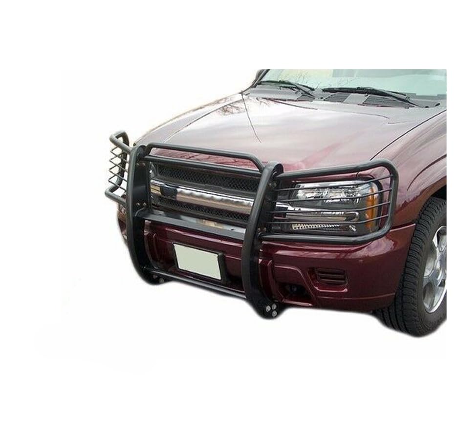 Bumper Guard Black Horse Grille brush Modular Black Compatible with 2002-2009 Chevrolet Trailblazer|2002-2006 Chevrolet Trailblazer EXT-17GK26MA