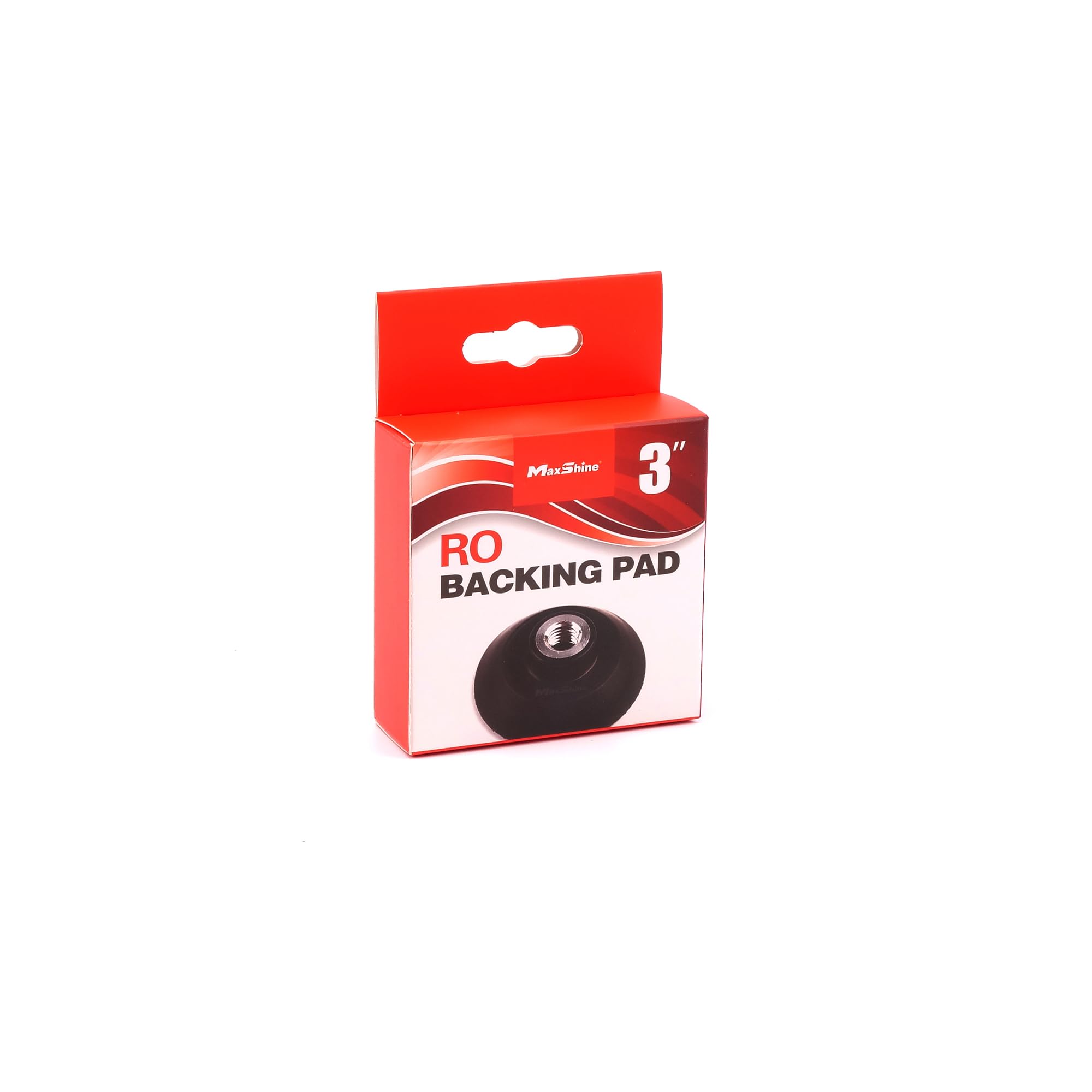 3” Maxshine Universal Black RO Polisher Backing Plate – Durable One-Piece Molded Design, High-Elasticity PU with Hook & Loop Fastening – Fits Foam, Wool & Microfiber Pads