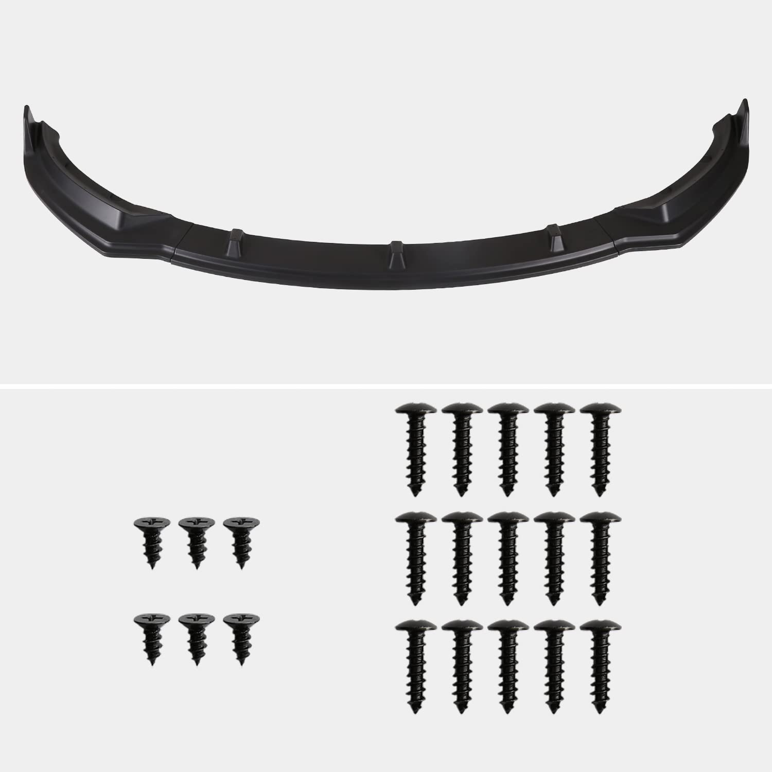 Matte Black Spec-D Tuning Front Bumper Body Lip Kit Spoiler 3PC Compatible with 2017-2020 Tesla Model 3 Sedan
