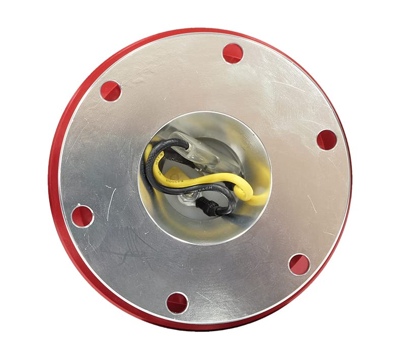 NRG Innovations 6-Holes Gen 1.5 Racing Steering Wheel Quick Release Adapter With Mounting Bolts, Red Ring, NRG-SRK-100RD