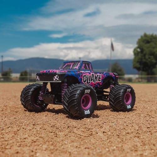 ARRMA 1/16 Quake GROM RC Truck 4X4 RTR Brushed Monster Truck (Battery & Charger Included), Purple, ARA2137T3