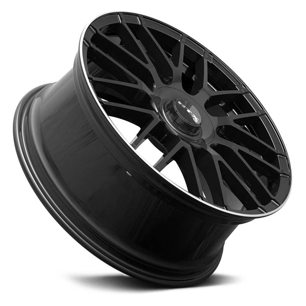 MB-01 RTX Custom Wheel - 20x8.5, 38 Offset, 5x112 Bolt Pattern, 66.6mm Hub - Gloss Black with Machined Lip Rim