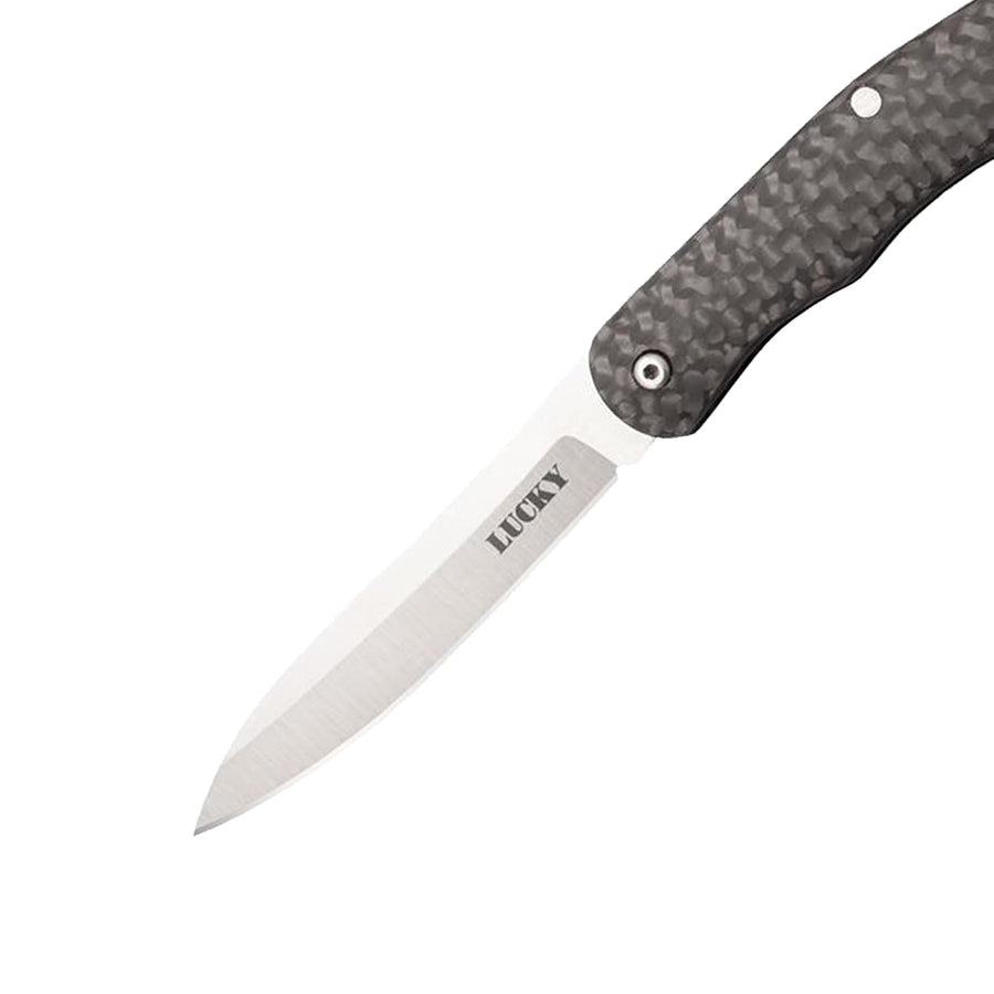 Lucky COLD STEEL Twin 2.625" S35VN Blades 3.25" Carbon Fiber Handle Everyday Carry Compact Pocket Folding Knife w/Slip Joint Lock