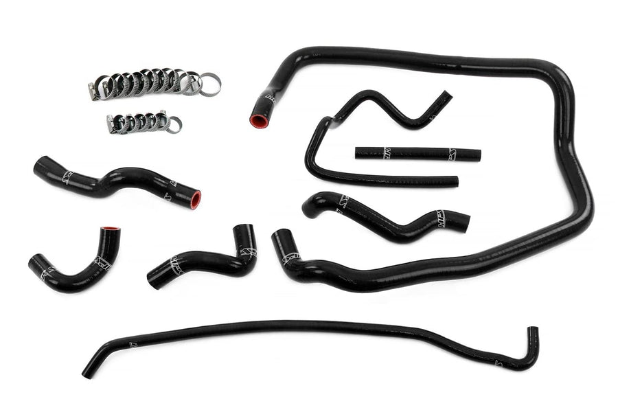 HPS Performance Silicone Black Heater, Throttle Body, Expansion Tank Coolant Hose Kit Compatible for 1996-1999 BMW 328 2.8L 323 2.5L E36 M52, 57-2138-BLK