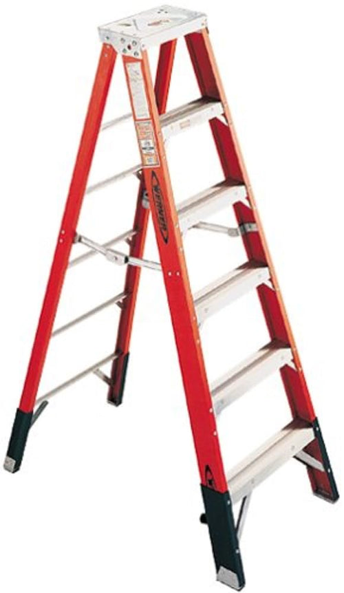7410 Werner 375-Pound Duty Rating Type IAA Fiberglass Stepladder, 10-Foot