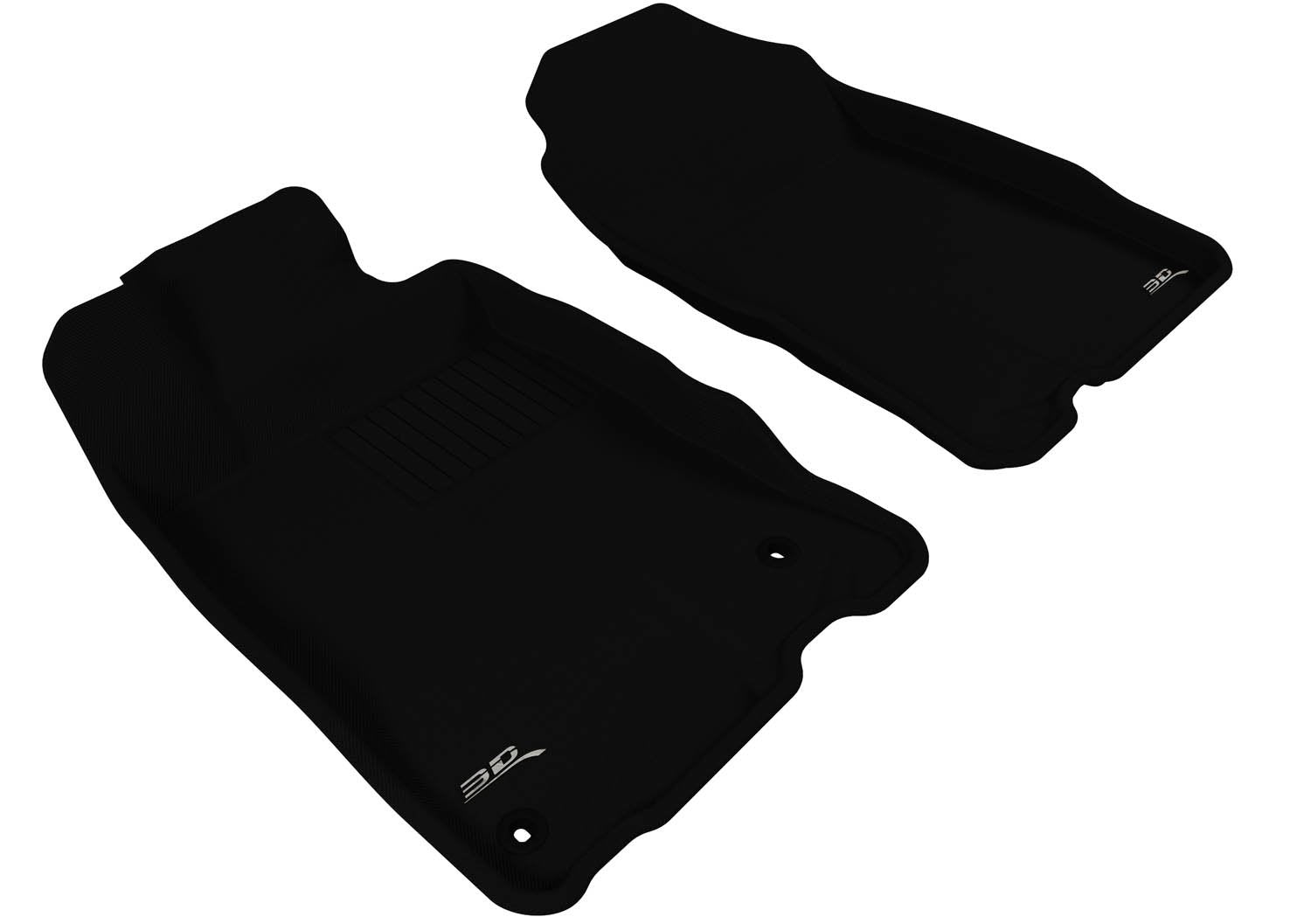 Kagu 3D MAXpider Custom Fit Floor Mat (Black) Compatible with Honda CR-Z 2011-2016 - Front Row