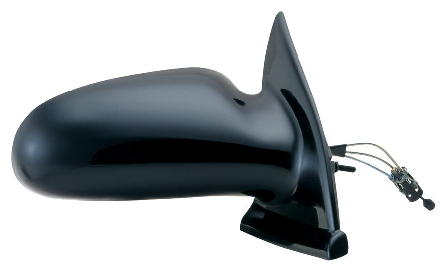 Mirror Passenger Side for Saturn S Series Sedan & Wagon, Black, Manual, Non-Foldaway