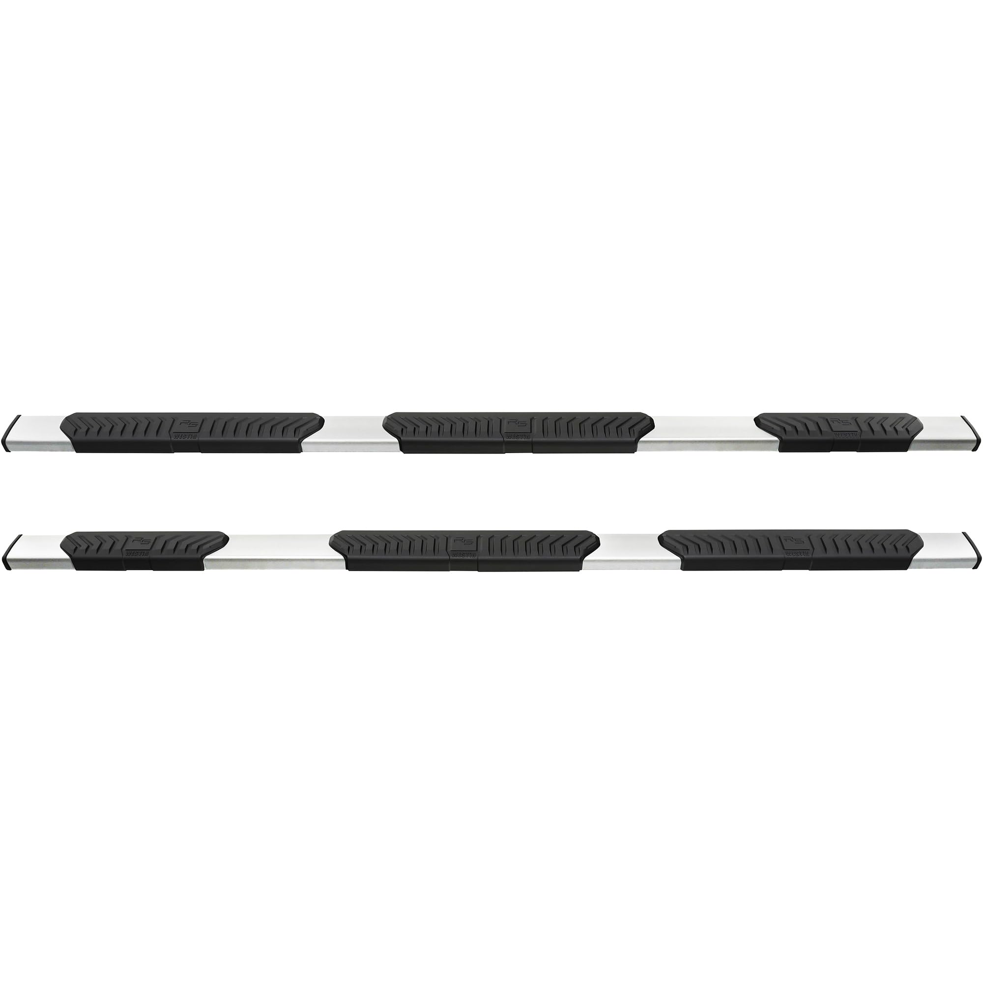 28-534720 Westin R5 Wheel to Wheel Modular Nerf Bars fits 2019-2024 Ram 1500 Crew Cab 6'5" Bed (Exc 2019-2023 1500 Classic) Polished Pair