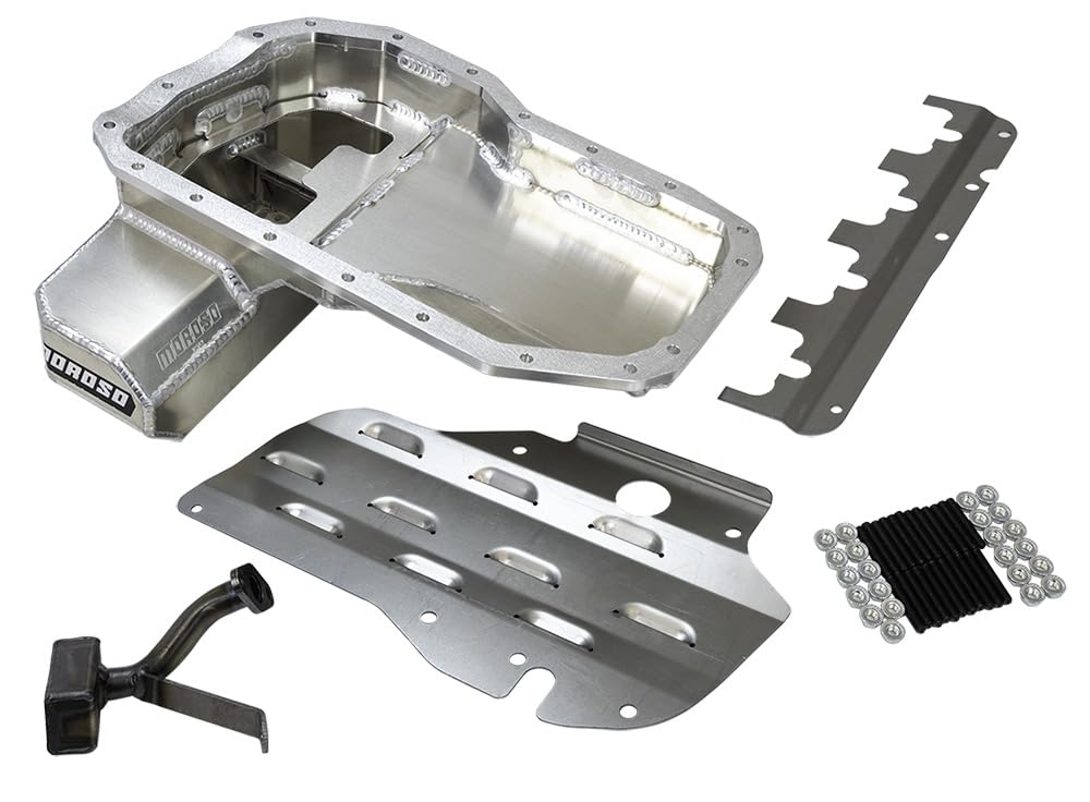Moroso Aluminum Wet Sump Oil Pan 20967, Mitsubishi EVO 7, 8, 9, Road Race Baffled