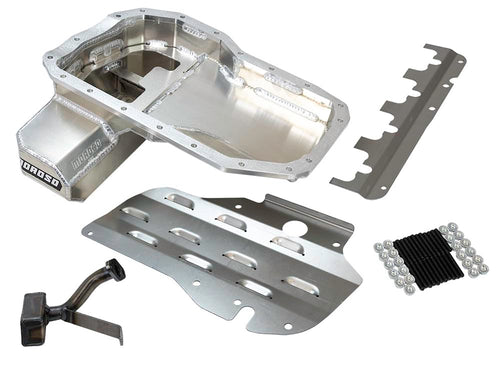 Moroso Aluminum Wet Sump Oil Pan 20967, Mitsubishi EVO 7, 8, 9, Road Race Baffled
