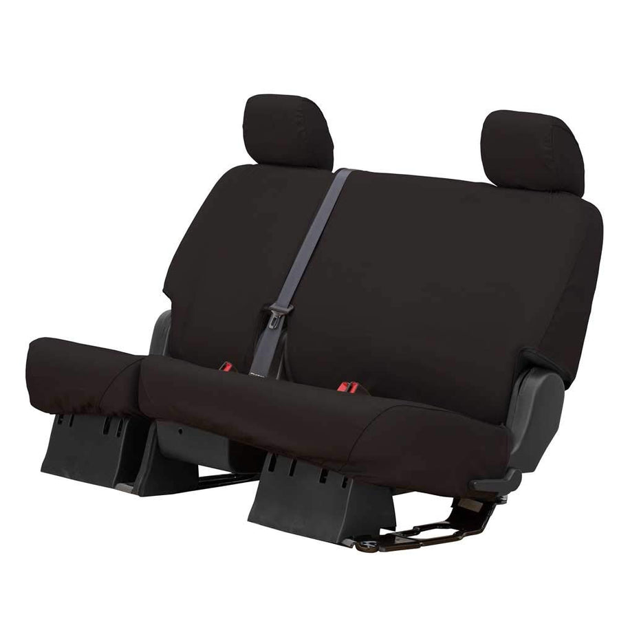 Covercraft Rear-Second Custom-Fit SeatSaver Bench Seat Covers - Polycotton Fabric, Charcoal Black