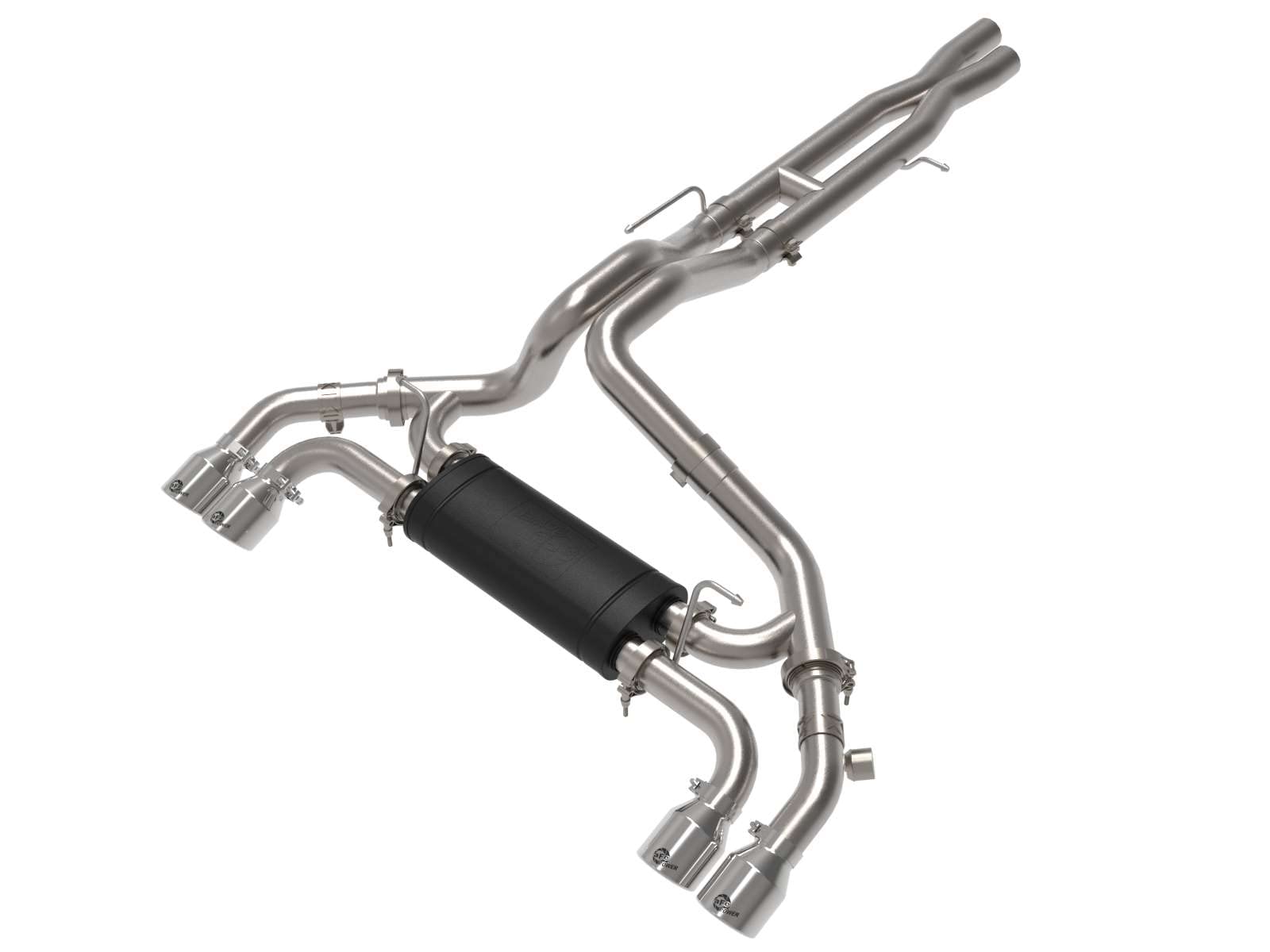 aFe Power 2-1/2 IN to 3 IN Vulcan Series Stainless Steel Cat-Back Exhaust System Polished Fit Jeep Wrangler 392 21-22 V8-6.4L 49-38098-P