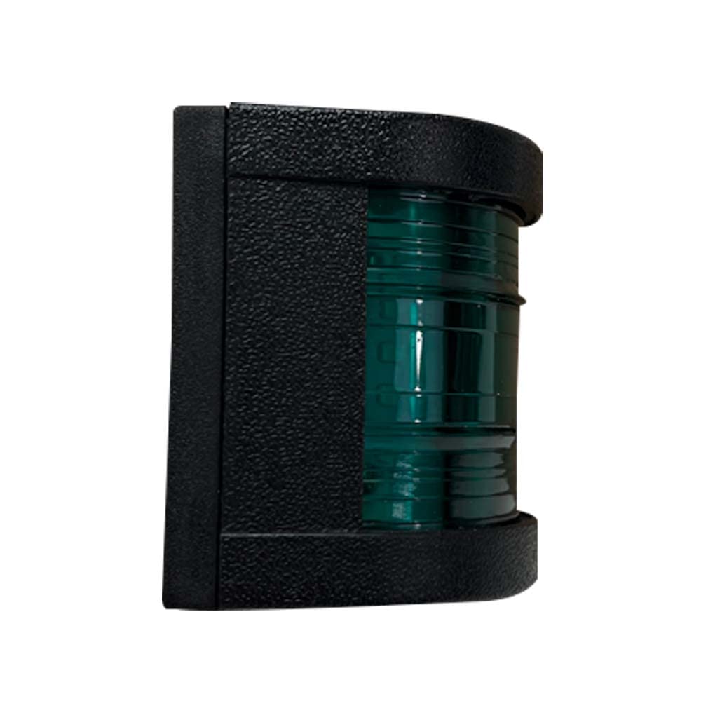 Marine Sport Lighting Bow Light Marine Fit 12V-24V GREEN LED Starboard Side light with Black Shell MSSL12BSG