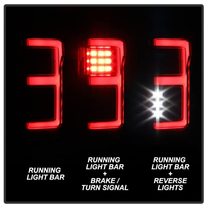 Spyder Led Tail Lights 5085313 Light Bar Compatible W/Rear Blind Spot Sensor Only Black Led Tail Lights