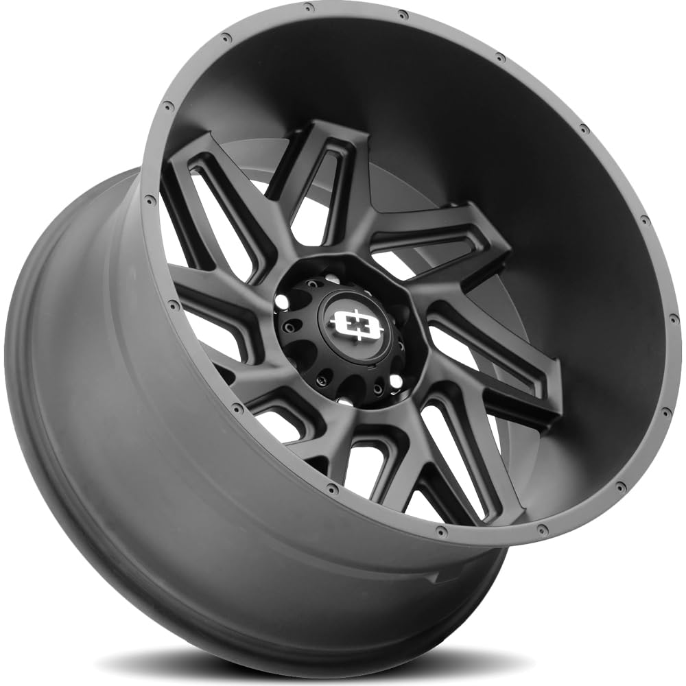 Spyder Vision Off-Road Custom Wheel - Series 361 - Satin Black - 20" x 9", 12 Offset, 6x135 Bolt Pattern, 87.1mm Hub