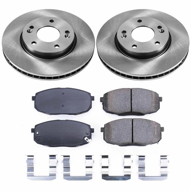 Power Stop Autospecialty KOE5911 Front Replacement Brake Kit-OE Brake Rotors & Ceramic Brake Pads For Kia Forte 2010-2013, Kia Forte Koup 2010-2013 [Model Specific]