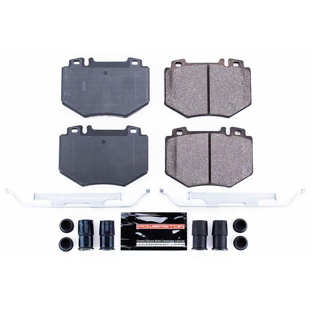 Power Stop Z23-985 Z23 Evolution Sport Carbon Fiber Infused Ceramic Brake Pads with Hardware For Mercedes-Benz S500 2005-2006, Mercedes-Benz S600 2001-2003 [Model Specific]