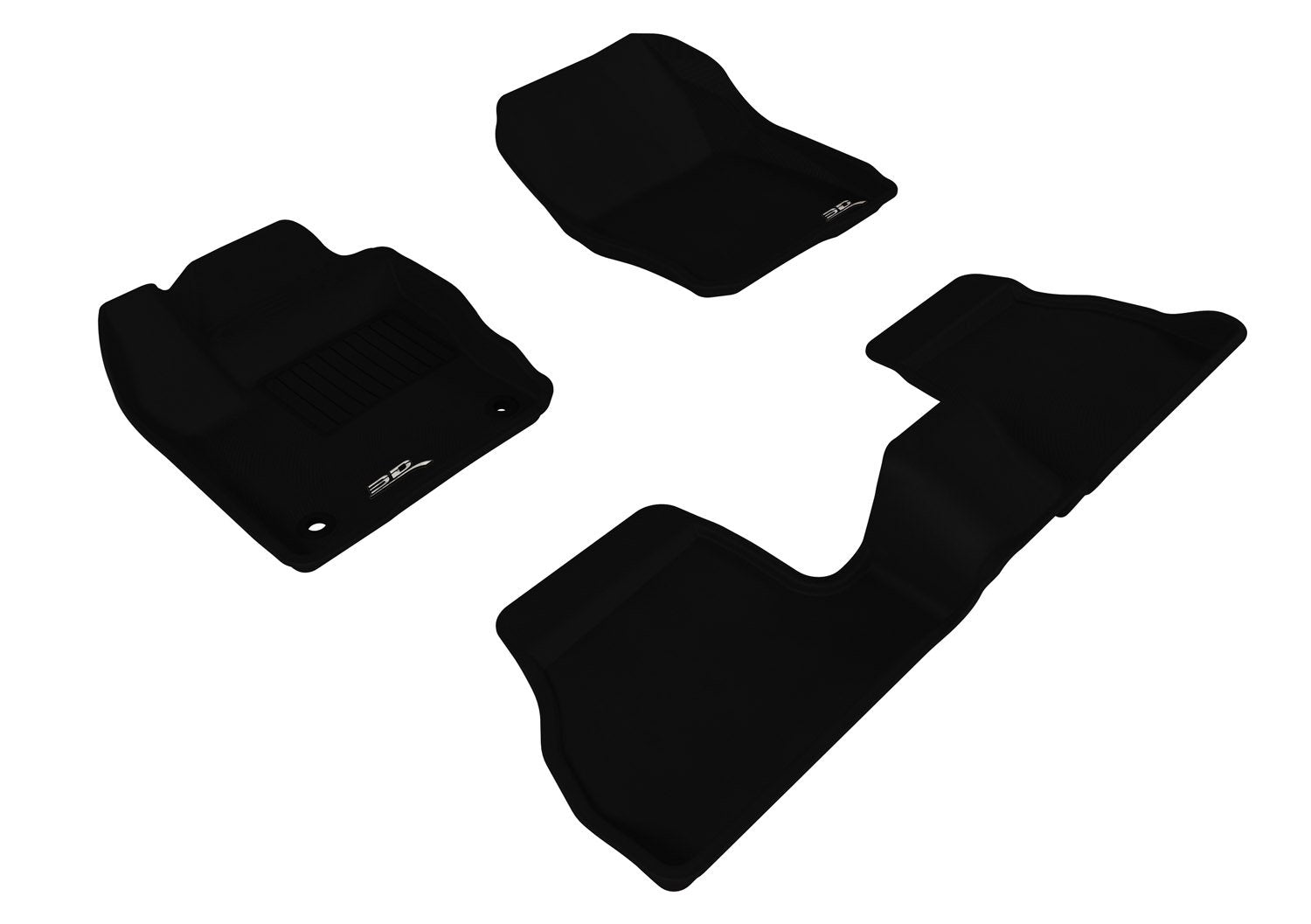 3D MAXpider - All-Weather Floor Mas L1FR02901509 Compatible with Ford Focus 2012-2018 Custom Fit Car Floor Liners, Kagu Series (1st & 2nd Row, Black)