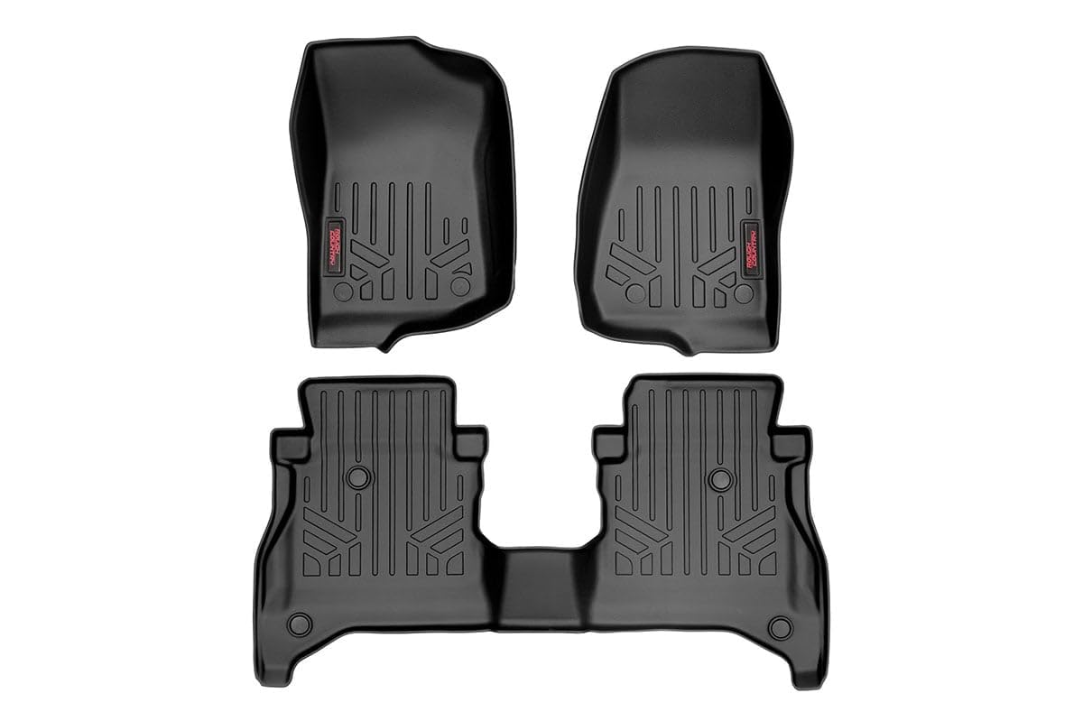 Rough Country Floor Mats for Jeep Gladiator JT 2020-2022 - M-61505 Black