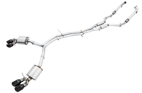 AWE Exhaust SwitchPath for Audi B9 S4 - Non-Resonated - Diamond Black 102mm Tips (3025-43034)