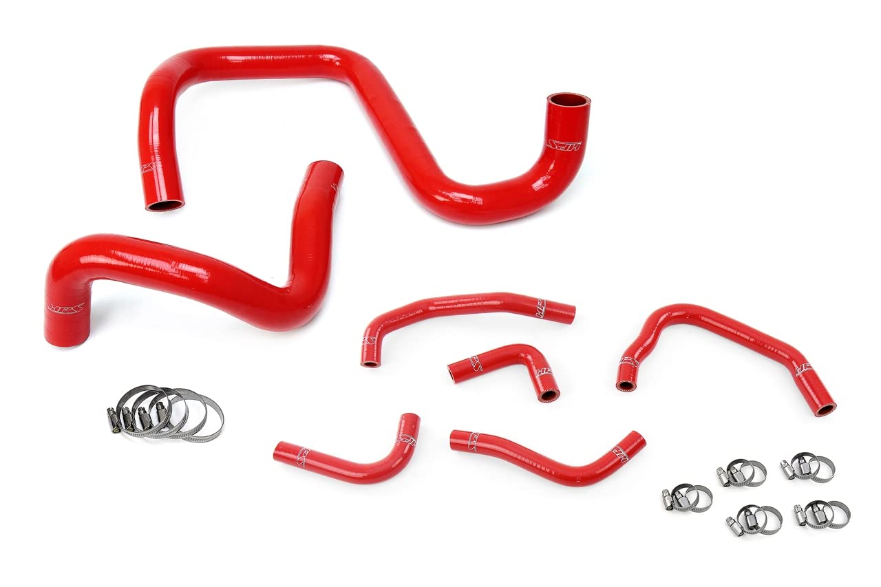 Red HPS 57-1285-RED Silicone Radiator Coolant/Heater Hose Kit