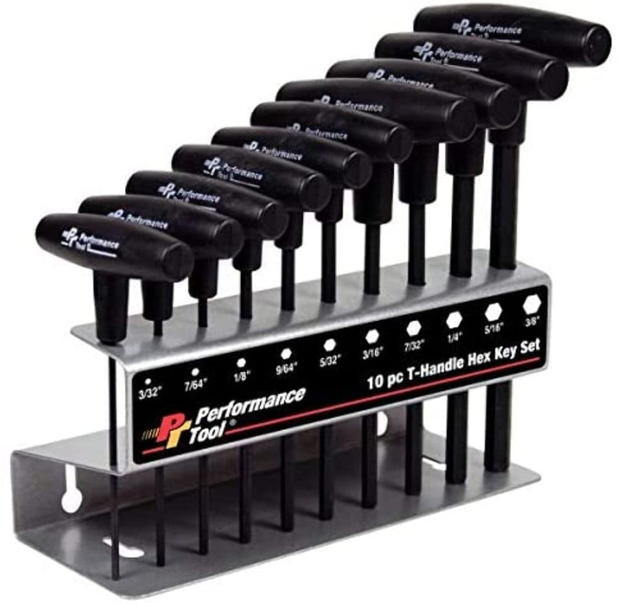 10 Piece SAE T-Handle Hex Key Set Wilmar WLMW80274
