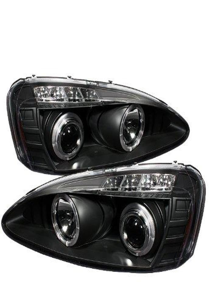 Pontiac Grand Prix 04-08 Spyder 5011664 Projector Headlights - LED Halo - LED ( Replaceable LEDs ) - Black - High H1 (Included) - Low H1 (Included)