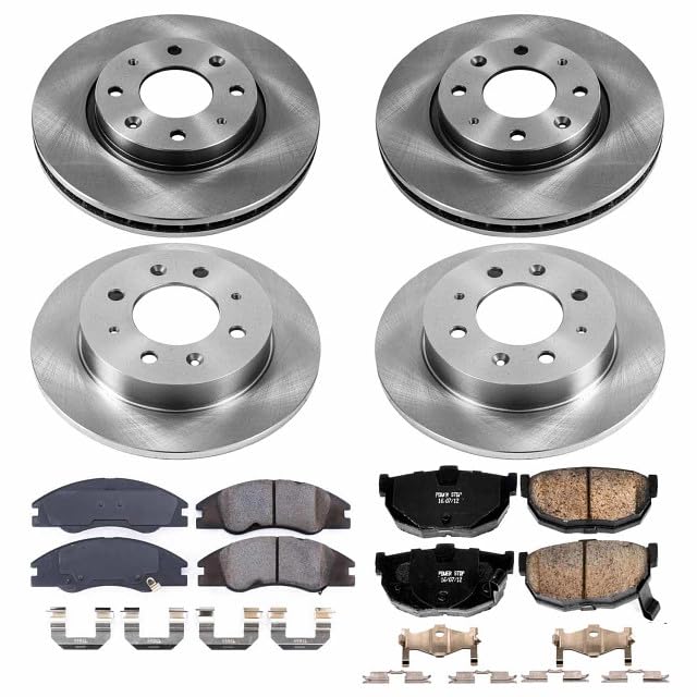 Power Stop Autospecialty KOE5904 Front and Rear Replacement Brake Kit-OE Brake Rotors & Ceramic Brake Pads For Kia Spectra 2004-2009, Kia Spectra5 2005-2009 [Model Specific]