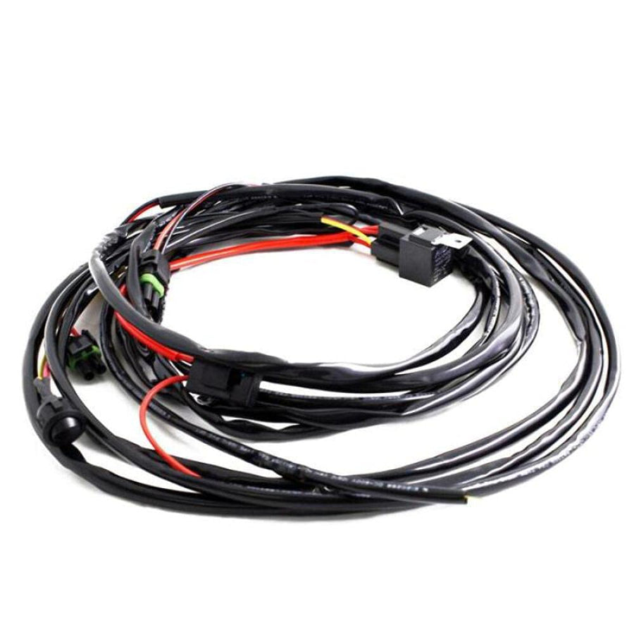 Wiring Harness Baja Designs for 2 LED Lights - 300 Watts Max Total with On/Off Switch, Connects to Squadron, S2 Series LED