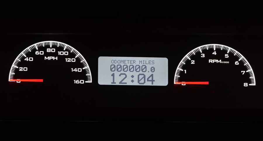 Dakota Digital Dash Analog Gauges 66 67 Chevelle Chevy El Camino Silver Alloy White VHX-66C-CVL-S-W