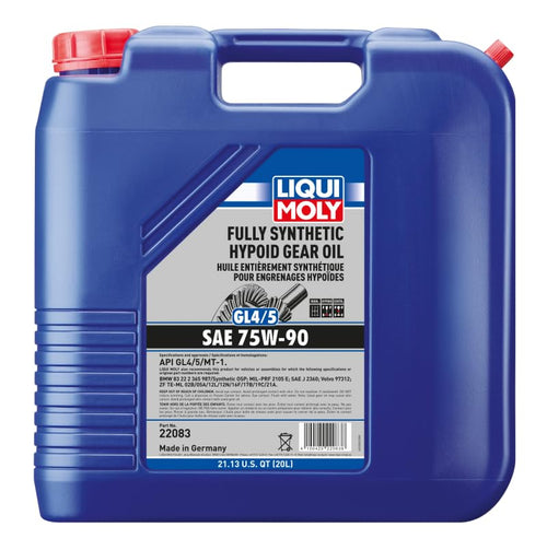 75W90 LIQUI MOLY Fully Synthetic Hypoid Gear Oil (GL4/5) 20L