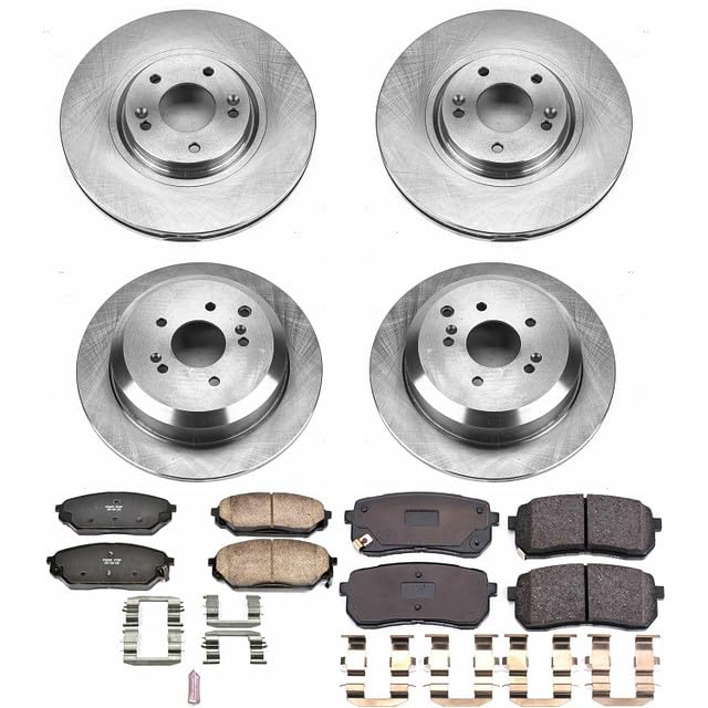 Power Stop Autospecialty KOE5919 Front and Rear Replacement Brake Kit-OE Brake Rotors & Ceramic Brake Pads For Hyundai Veracruz 2007-2012 [Model Specific]