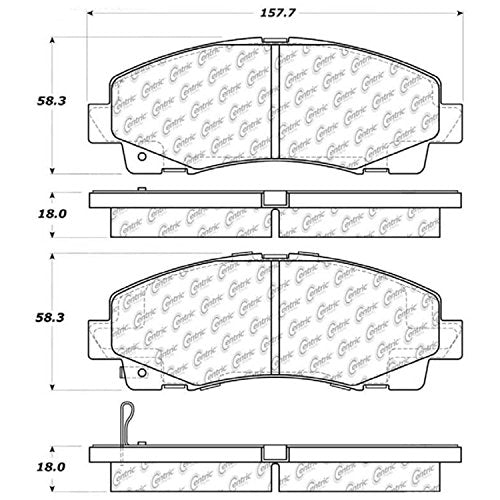 Front StopTech 308.11020 Brake Pads with Shims and Hardware, Black