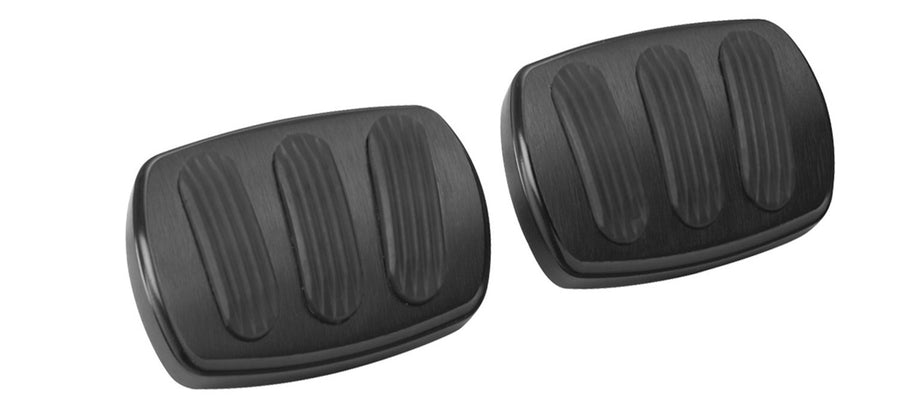 Black Billet Aluminum Lokar XBAG-6140 Manual Curved Brake/Clutch Pad with Rubber for Full Size Chevy