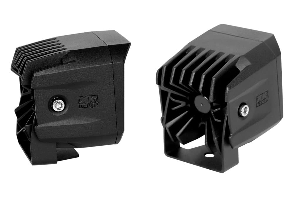 XKGLOW 2PC Fog Light Mount Cube Light Flood Beam SAE Bluetooth App Control