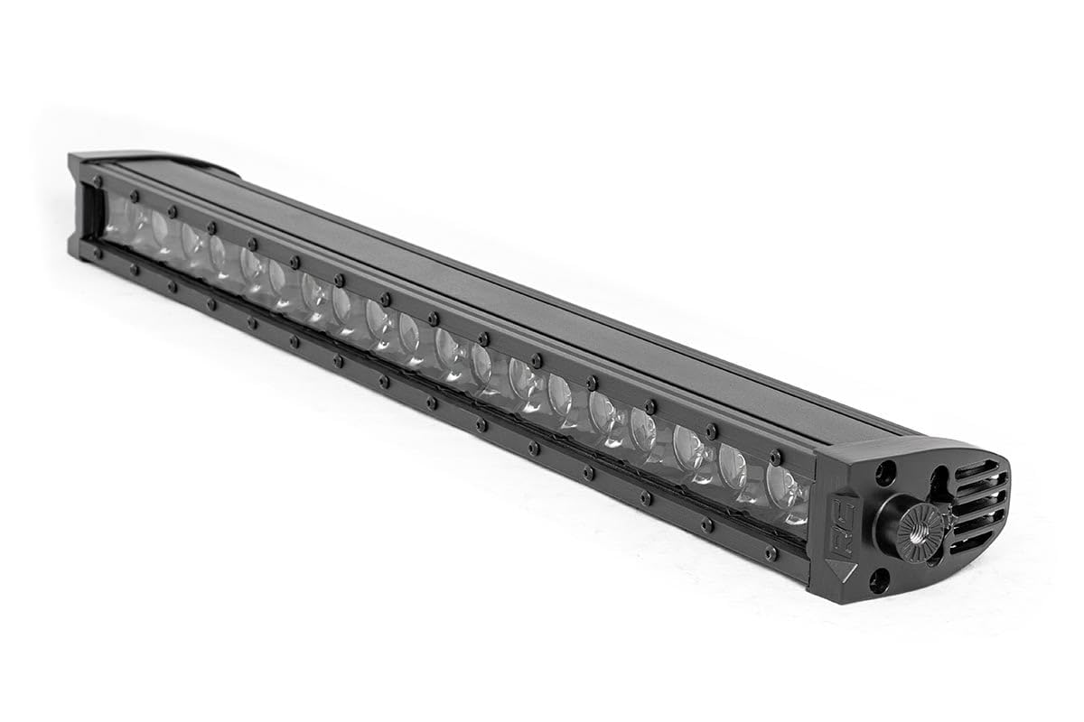 20" Rough Country LED Light Bar with Amber DRL - 100W, 7200 Lumens, Waterproof, Spot Focus Beam for Off-Road