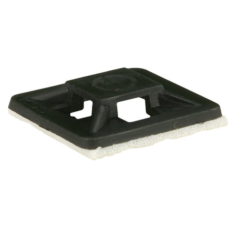 Adhesive Backed Cable Tie Mount 100 Pack - 1 Inch x 1 Inch CTM1