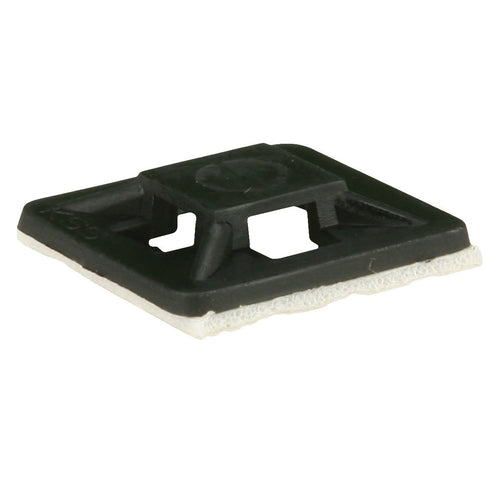 Adhesive Backed Cable Tie Mount 100 Pack - 1 Inch x 1 Inch CTM1