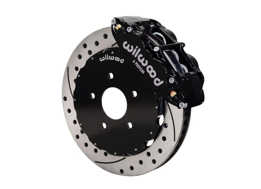 Wilwood Brake System 140-8922-D, Forged Narrow Superlite 6R Big Brake, Front, 6 Piston Caliper, Aluminum, Black Powder Coat, Compatible with Chevy Corvette 1997-2013, Kit