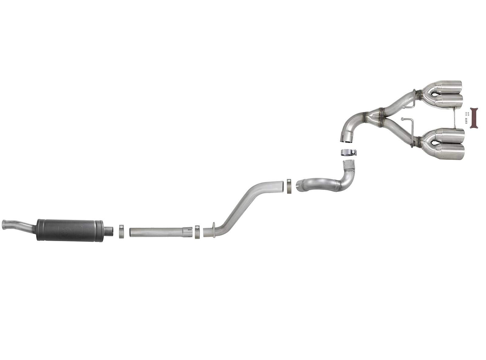 Rebel Series aFe Power 49-38073-P Performance Cat-Back Exhaust System