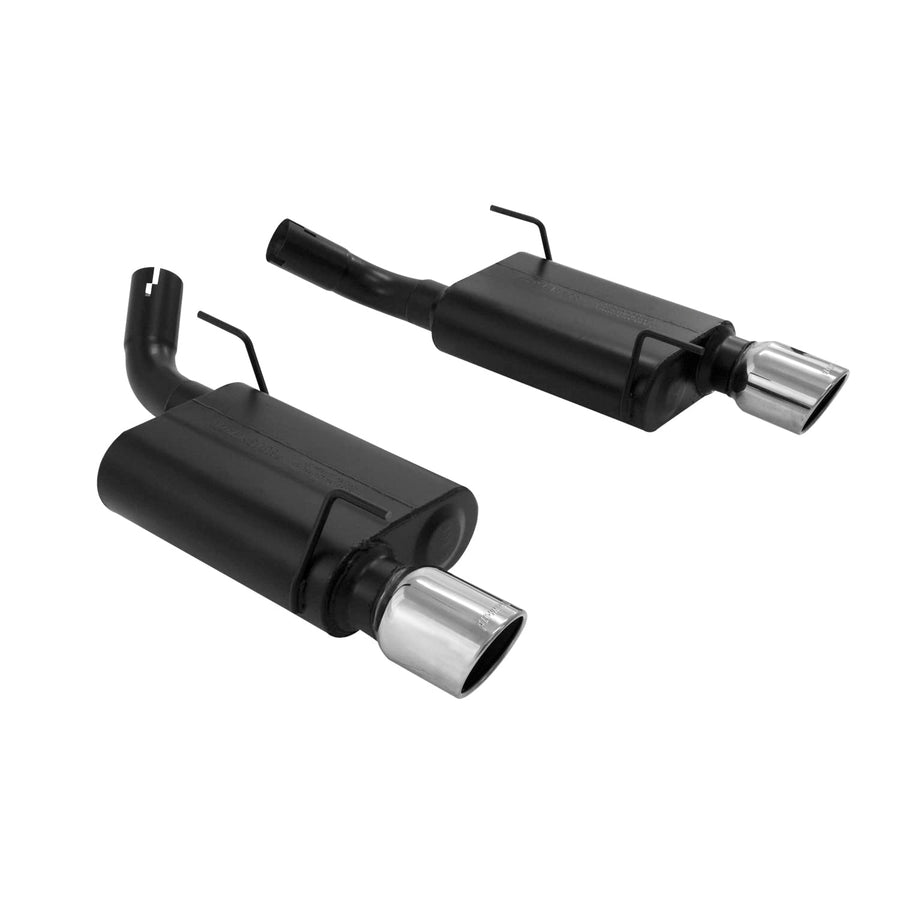 American Thunder Flowmaster 817460 Axle-Back Exhaust Kit 2.5 Inch 409 Stainless Steel 4 Inch Stainless Tips Compatible with 2005-2010 Ford Mustang GT, GT500, California Special 4.6L 5.4L