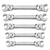 5 Pc. Flex Head GEARWRENCH Flare Nut Wrench Set, SAE - 81910