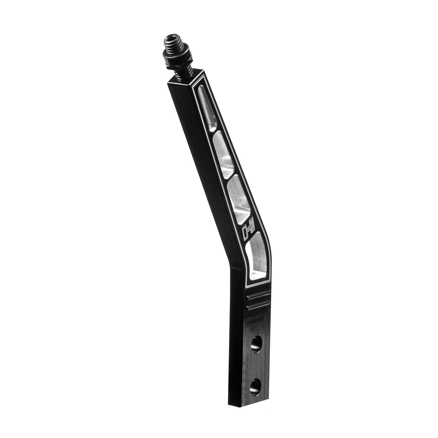 Hurst Gear Shift Lever Stick 8 in. Lay Back Black Aluminum 3/8-16 Thread Shift Knob Not Included
